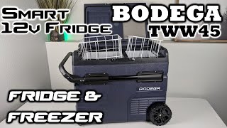 A Smart 12v Fridge?! BODEGA TWW45 12v Fridge with Bluetooth! 45 Liter  Dual Zone Fridge Freezer