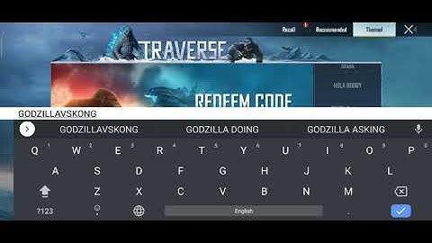 PUBG MOBILE Traverse Redeem Code! Godzilla Vs Kong Collaboration Redeem Code! Claim a Gift Pack.