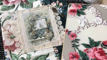 Vintage envelope stack, journal and drawstring bag tutorial pt. 5