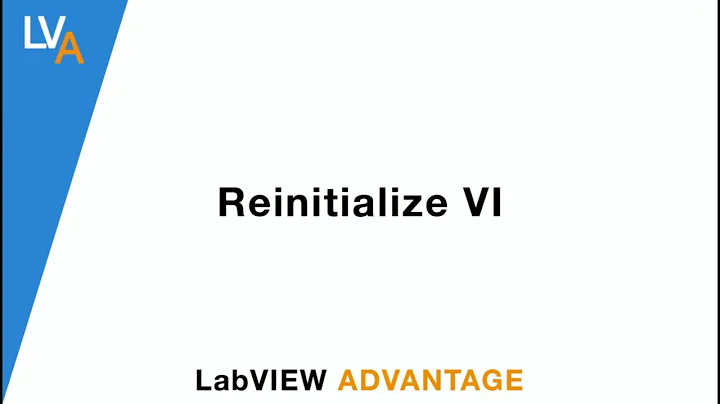 How to Reinitialize a VI - LabVIEW
