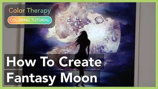 Coloring Tutorial: How to Create Fantasy Moon with Color Therapy App screenshot 3