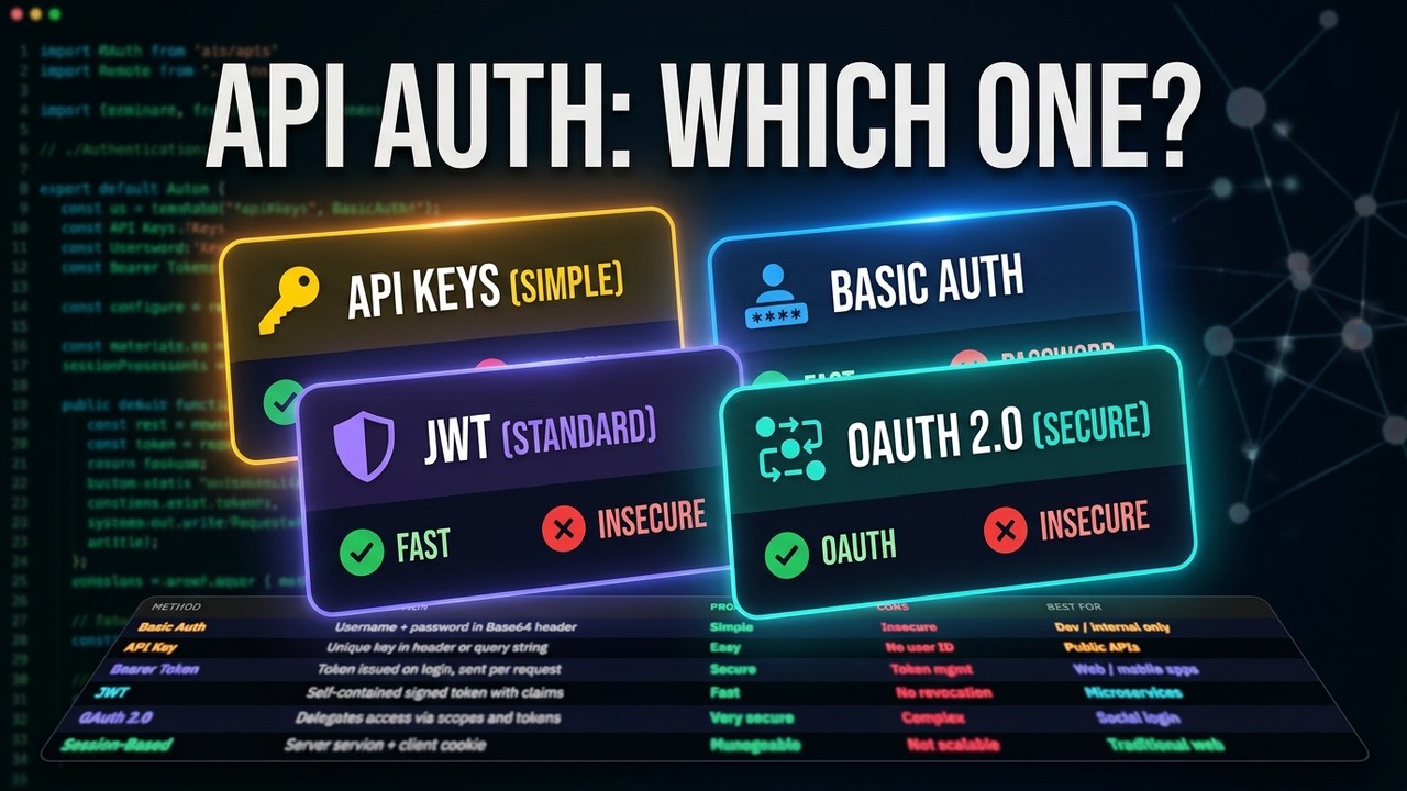 API Authentication Methods Which One Fits Your Needs? - YouTube