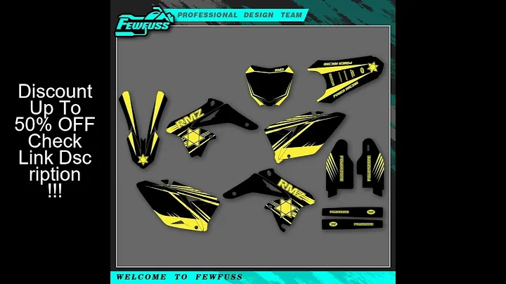 Fewfuss Full Graphics Decals Stickers Motorcycle Background Custom Number Name For SUZUKI RMZ250 RMZ
