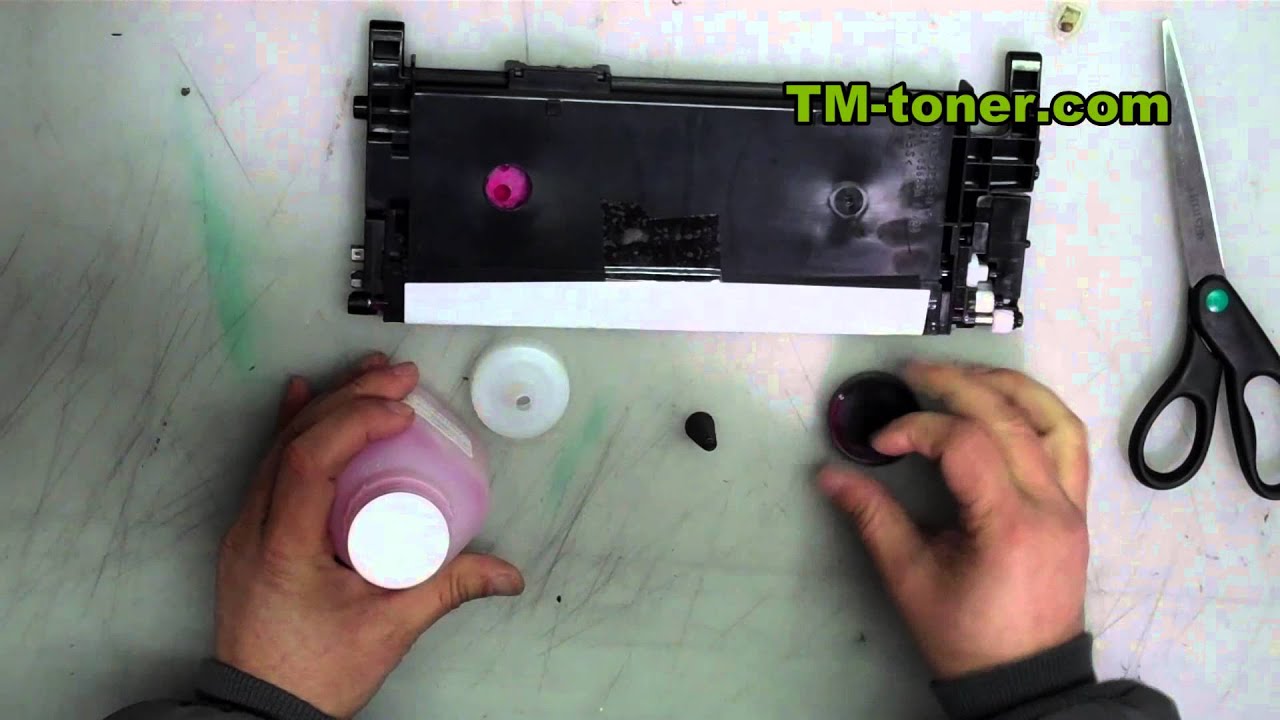 How to refill the Samsung clp365w,CLX3305FW toner cartridge YouTube