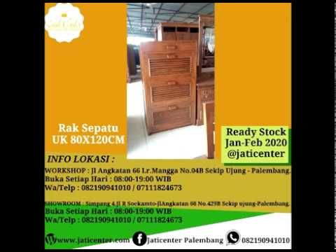  rak sepatu jati jepara  asli ukuran 80 x 120 cm jaticenter 