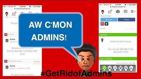MIIVERSE ADMINS ARE NOT FAIR!!! #GetRidofAdmins