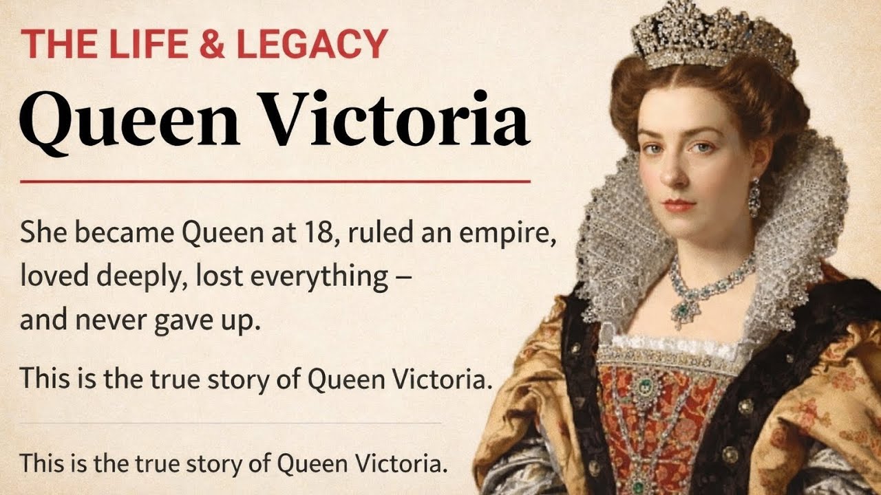 Queen Victoria: From Young Princess to World-Ruling Queen  || English Listening Story 💥