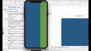 Add Slide-out Menus to Mobile Apps for easy navigation using Xcode