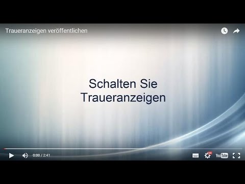 Traueranzeigen veröffentlichen