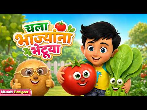 बटाटा म्हणाला | Potato Rhyme | Vegetables Nursery 3D Rhymes