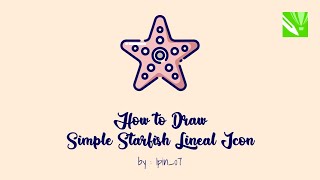 How to Draw Starfish Lineal Color Icon