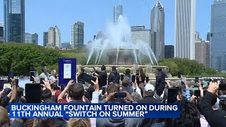 Chicago's Buckingham Fountain switched on for summer season