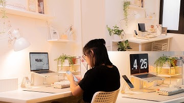 Setup bàn làm việc tại nhà cho vợ mình -  Makeover & Desktour | Hieu On The Go