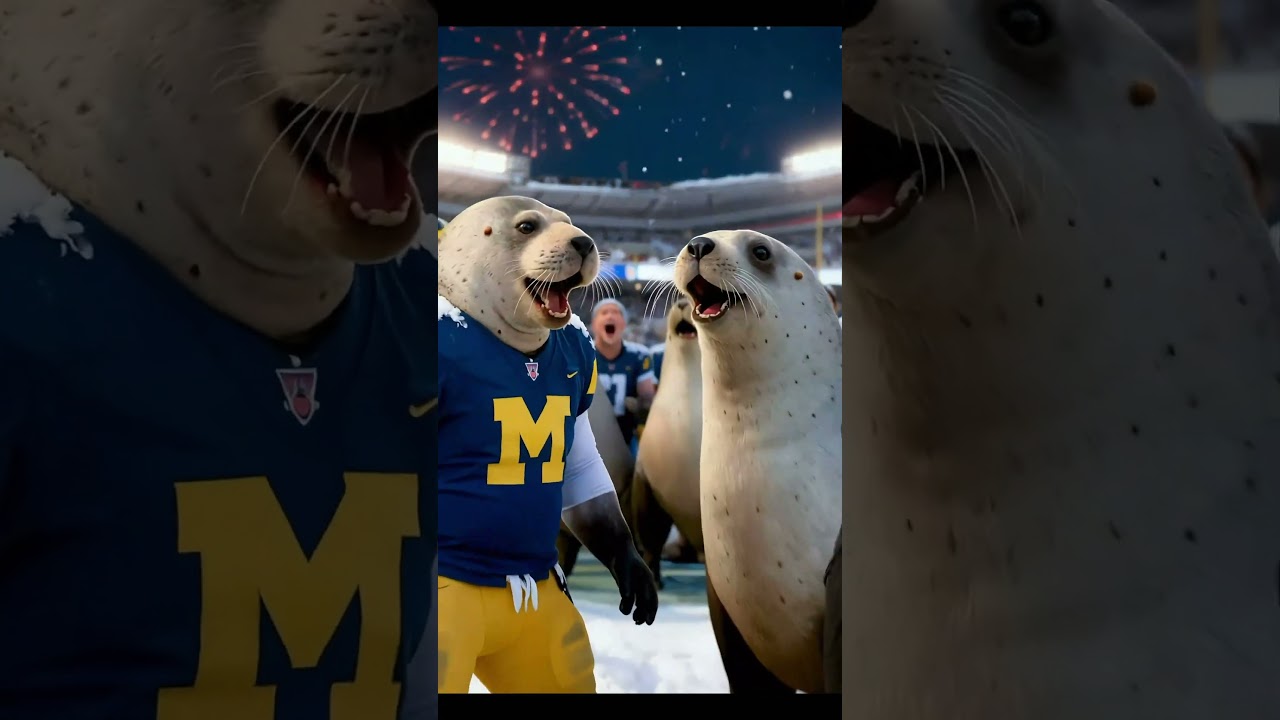 Seal Football Match Ends — Epic Celebration Time! 🎉🦭🏈 #Shorts