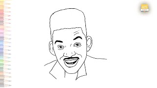 Will Smith face drawing | How to drawing Will Smith face simply | Portrait drawing tutorials