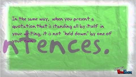 How to insert quotations