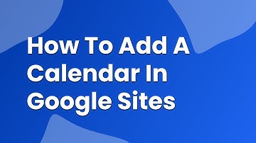 How to Add a Calendar in Google Sites | how to embed google calendar in google sites