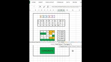 Making of the Wordle game in MS Excel