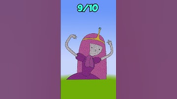 Rate pixel art with Adventure Time characters in minecraft from 1 to 10#shorts