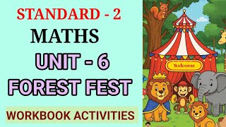 FOREST FEST STD 2 MATHS UNIT 6 WORKBOOK ACTIVITIES | FOREST FEST CLASS 2 MATHS WORKBOOK ACTIVITIES 