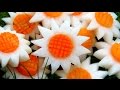 Art In Vegetable White SunFlowers | Vegetable Carving Garnish | Party Garnishing | Italypaul.co.uk