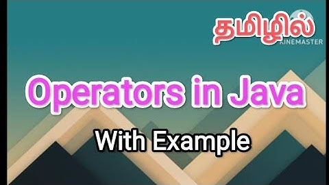Operators in java | java programming tamil #operators , #java, #sscomputerstudies, #arithmetic