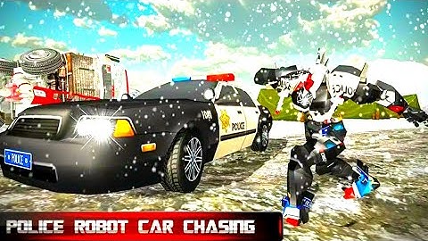 US Police Real Robot Car Transform Snow City Crime Cop Game (Super Mobile Games) Android Gameplay HD
