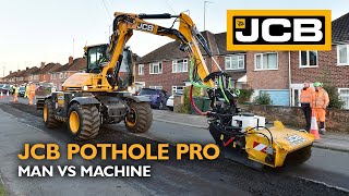 The #JCB Pothole Pro  Man VS Machine