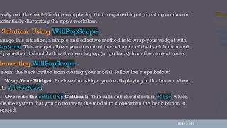 Disabling the Back Button When showModalBottomSheet is Open in Flutter