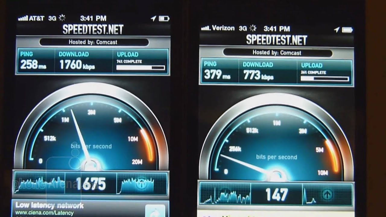 Verizon iPhone 4 vs AT&T iPhone 4: Data speeds Part 3