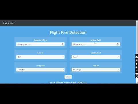 Flight Fare Prediction System | Machine Learning with Random Forest & Flask Web App