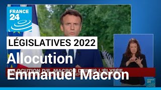 REPLAY - Allocution d'Emmanuel Macron après le résultat des législatives 2022 • FRANCE 24