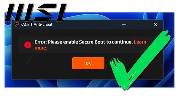 Решение ошибки FACIET AC: Please enable Secure Boot | MSI