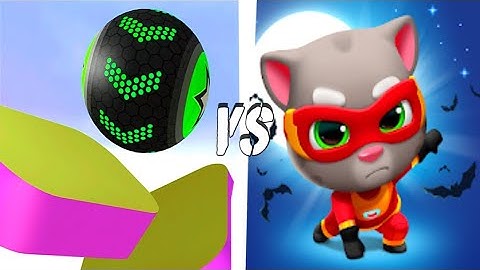 Going Balls VS Talking Tom Hero Dash - Moonlight Angela & Birthday Tom Gameplay (Android, iOS)