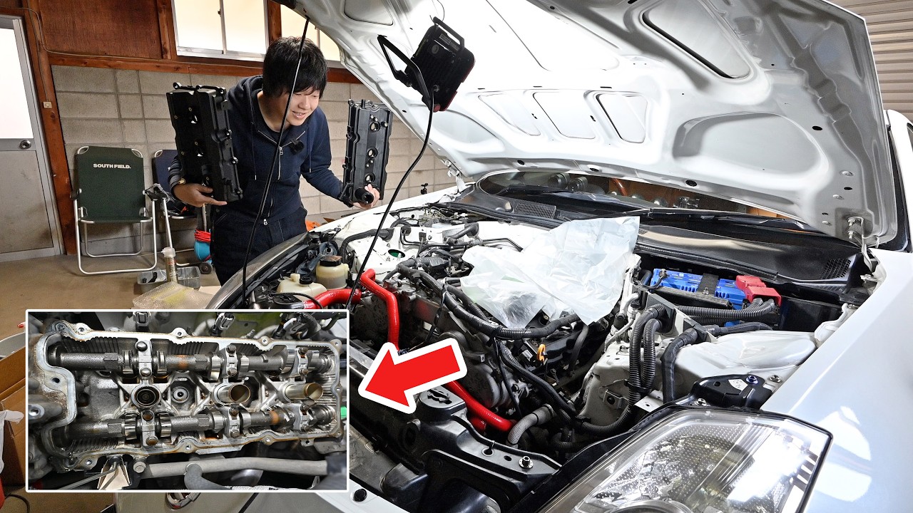 19万km走ったZのヘッドカバーパッキン交換！オイル漏れを直す【フェアレディZ33】