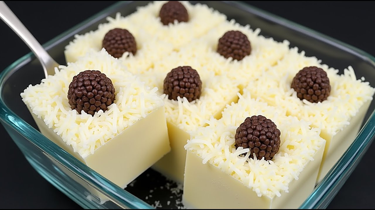 Nur Milch und Kondensmilch! Das leckerste Dessert in 5 Minuten, ohne Backofen, Mehl und Gelatine!