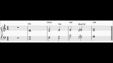 Modulation from C to G major using B half flat pivot chord