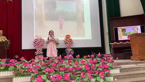 Linh Đan  TH thị trấn Chờ số 2, nói giỏi tiếng anh cấp huyên năm 2022   2023