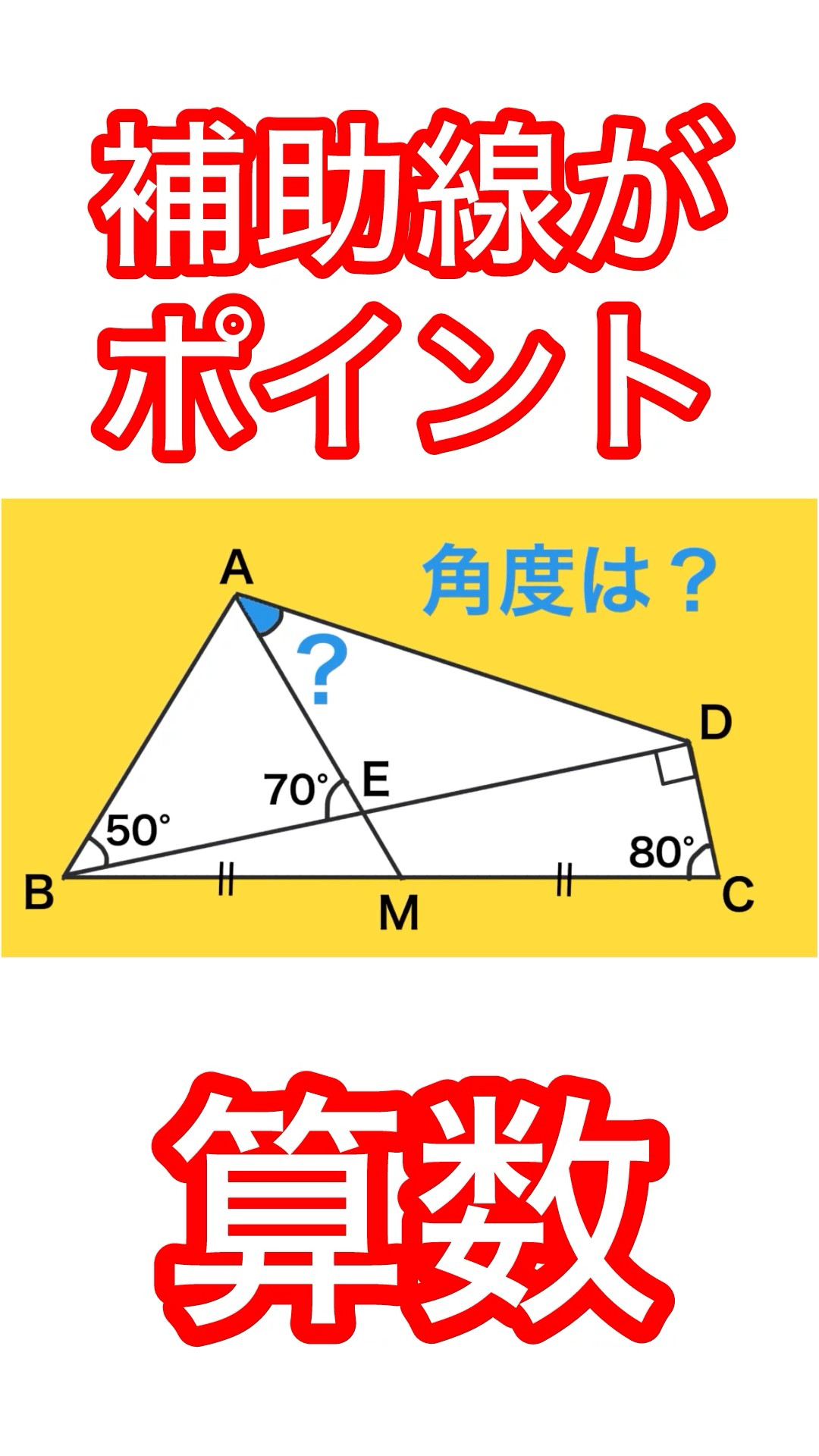 かわうそ。A09とA13の2点おまとめ。 Middle School Entrance Exam Math] Can You Draw This Auxiliary Line