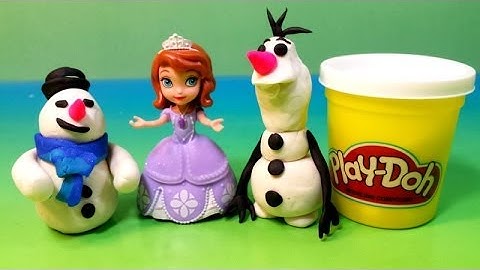 Play Doh How-to Make Disney Junior Doc McStuffins Snowman Chilly and Frozen Olaf KlydoKidz