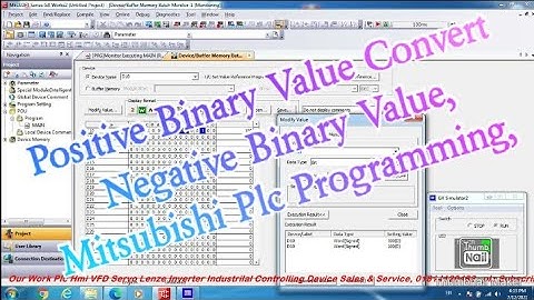 Positive Binary Value Convert Negative Binary Value # Mitsubishi Plc Programming,