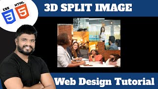 Ep102 - 3D Image split on hover CSS3 tutorial