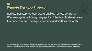 RDP - Remote Desktop Protocol