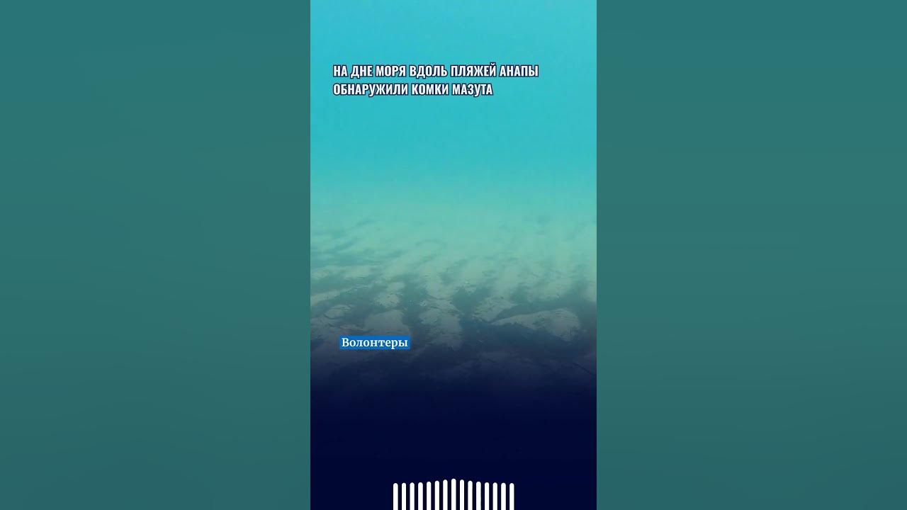 На дне моря вдоль пляжей Анапы обнаружили комки мазута