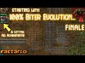 ROCKET or BUST! // Factorio but start with 100% Biter Evolution... (#FINALE)