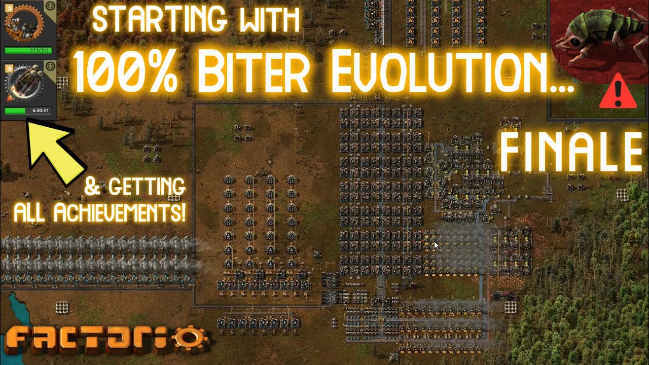 ROCKET or BUST! // Factorio but start with 100% Biter Evolution... (# ...
