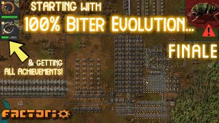 ROCKET or BUST! // Factorio but start with 100% Biter Evolution... (#FINALE)