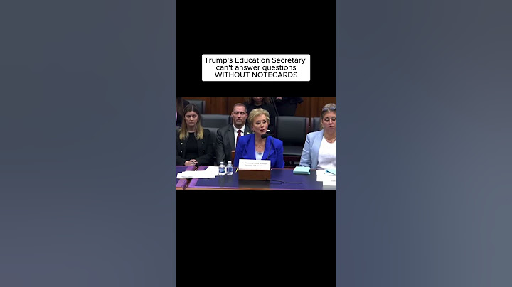 Trump's Education Secretary can't answer questions WITHOUT NOTECARDS