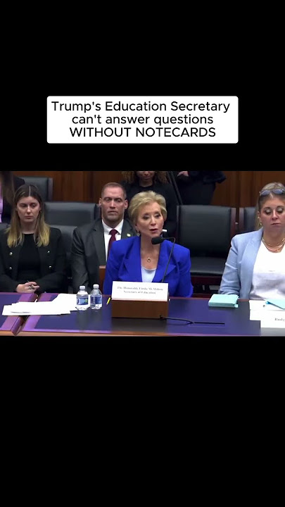 Trump's Education Secretary can't answer questions WITHOUT NOTECARDS