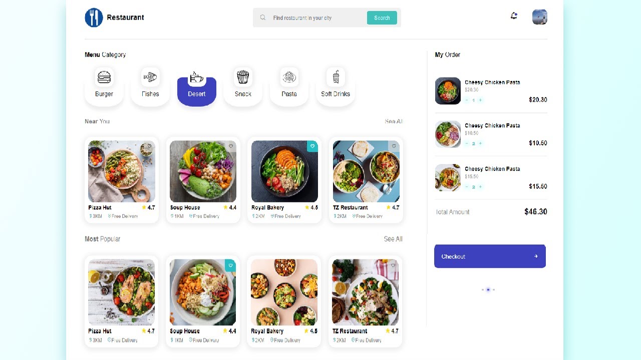Food Delivery Website Using Html and Css step by step - YouTube